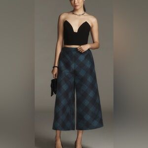 Anthropologie Maeve- Tartan Plaid Taffeta Pants